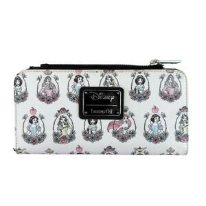 Disney Loungefly Princess Zip Wallet Multi‎ Compartment Portrait Floral